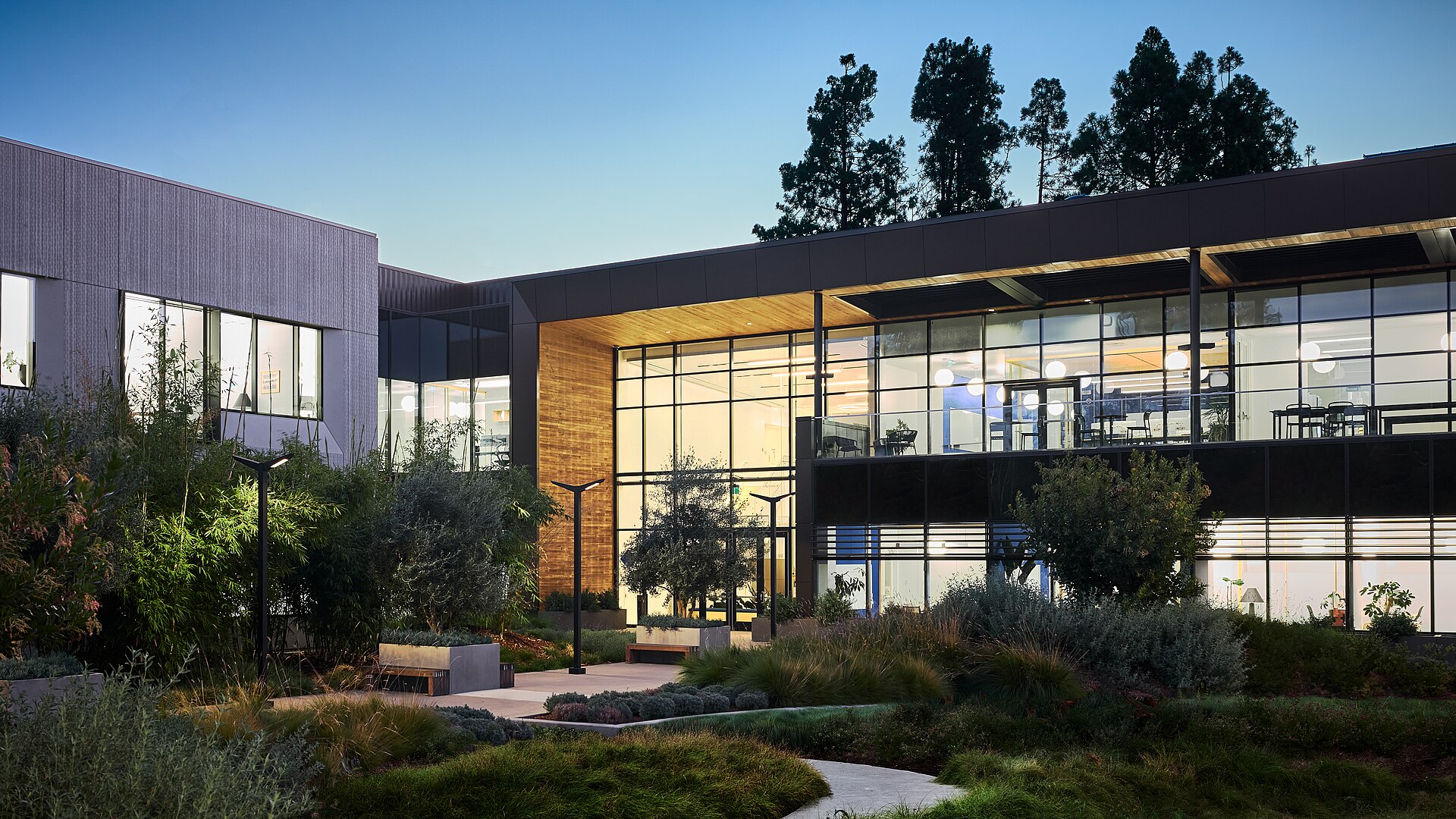 The exterior of the Arc Institute building in Palo Alto, California