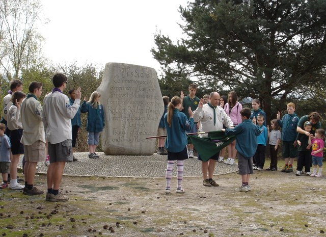 Baden Powell's Stone Brownsea Island 2007 is the centenary year of the founding of the Scout movement.