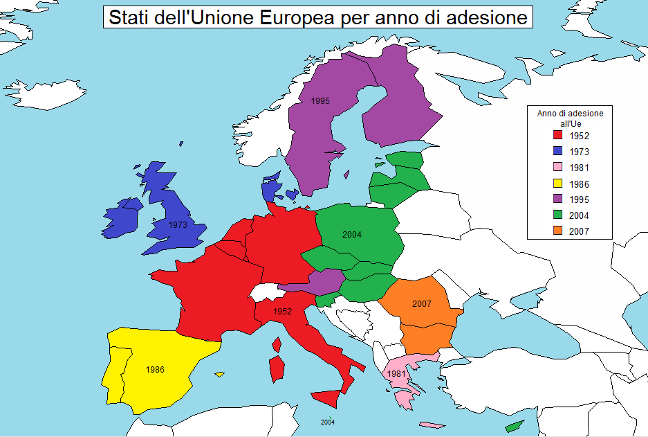 Maps of the European Union enlargement