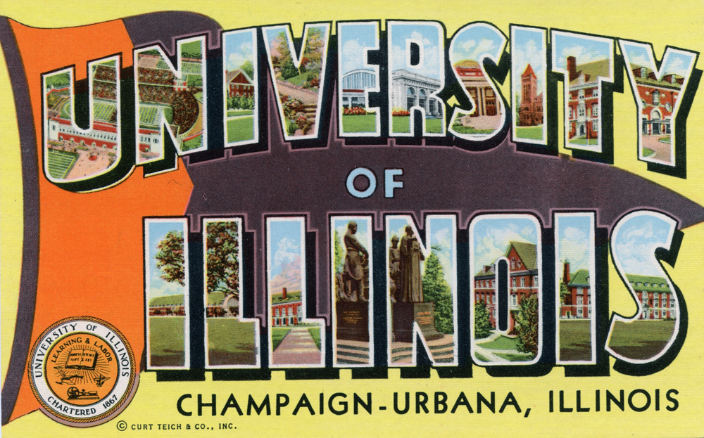 Production Date: 1941 Source Type: Postcard Publisher, Printer, Photographer: Champaign and Urbana News Agency, Curt Teich (#1B891-N) Postmark: None Collection: Steven R. Shook Tenney and Hilbert Publ
