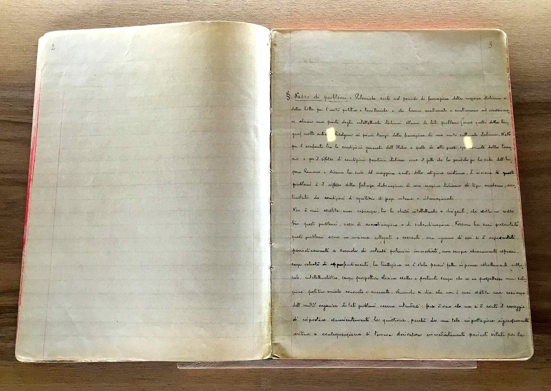 Antonio Gramsci: Quaderni 04. "Nesso di problemi". Prison notebook.